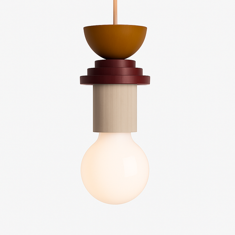 Geometric Wood Pendant Light for Kitchen and Dining Room Lighting