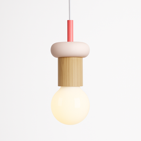Geometric Wood Pendant Light for Kitchen and Dining Room Lighting
