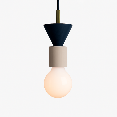 Geometric Wood Pendant Light for Kitchen and Dining Room Lighting