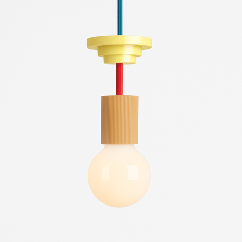 Geometric Wood Pendant Light for Kitchen and Dining Room Lighting