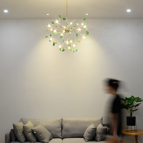 Branch-Style Glass Chandelier for Bedrooms and Living Room Lighting