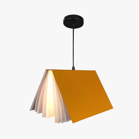 Pendant Light with Folded Book-Shaped Shade