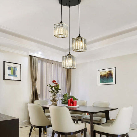 Ribbed Glass Cluster Pendant Light for Dining Tables and Kitchens