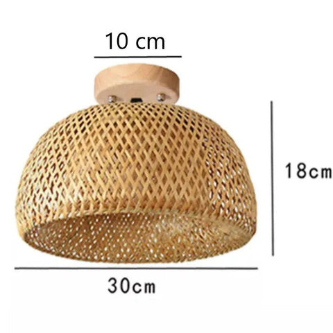 Woven Bamboo Ceiling and Pendant Light for Dining and Living Rooms