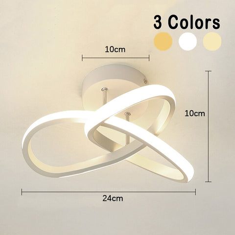 Interlocking Ring LED Flush Mount Ceiling Light with 3 Light Modes