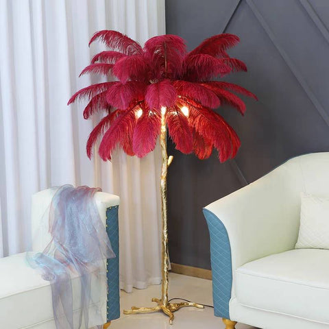Feather Floor and Table Lamp for Bedrooms and Decorative Living Spaces