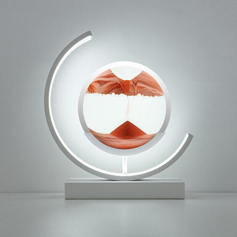 Rotating LED Sand Art Table Lamp with Touch Control and Adjustable Lighting
