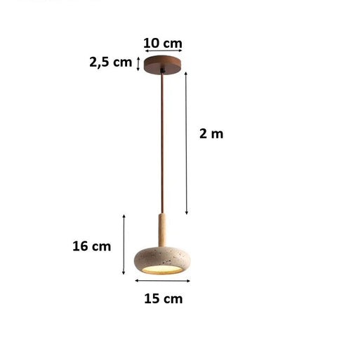 Natural Stone Pendant Light for Wabi-Sabi Kitchens and Dining Rooms