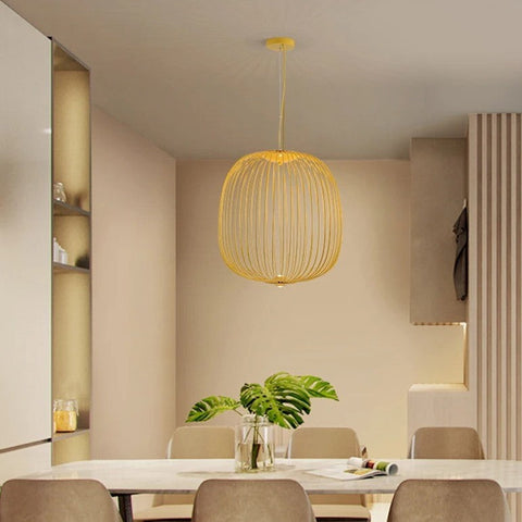 Airy Metal Cage Pendant Light for Modern Dining and Living Rooms