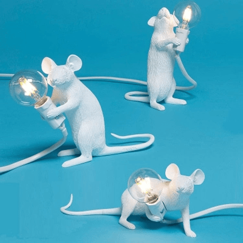 Decorative Mouse Table Lamp with Warm LED Light for Unique Home Decor