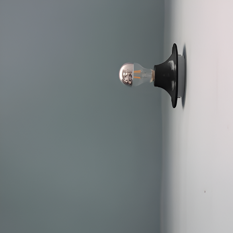 Wall Light with Bauhaus Curve and Exposed Bulb Design