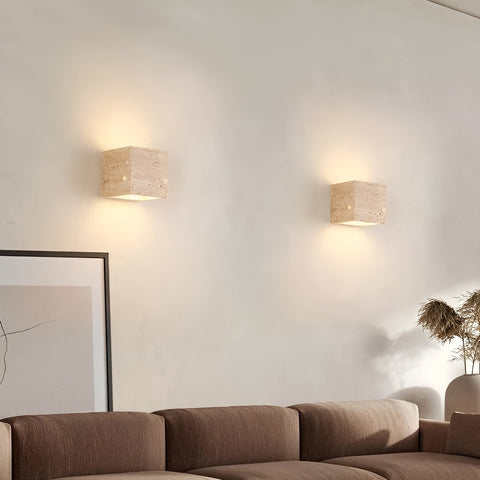 Travertine Stone LED Wall Light