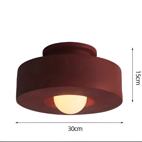 Ceiling Light with Layered Resin Form and Nordic LED Design