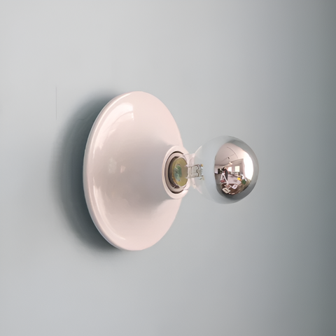 Wall Light with Bauhaus Curve and Exposed Bulb Design
