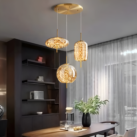 Pendant Light with Modern Glass Shade