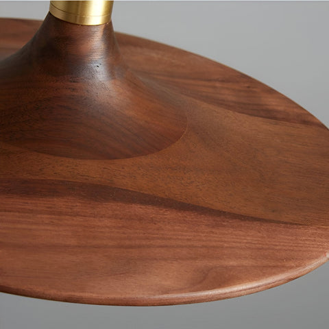 Pendant Light with Walnut-Finish Iron Shade