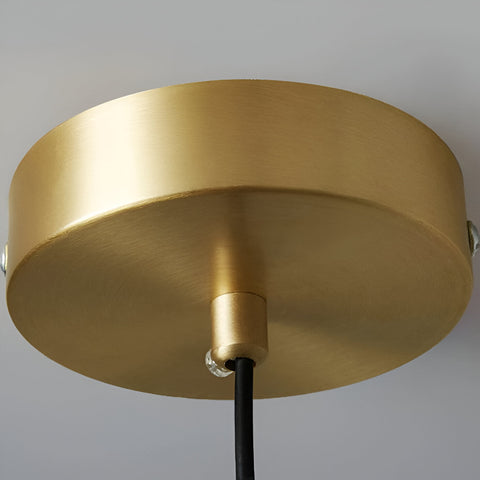 Pendant Light with Walnut-Finish Iron Shade