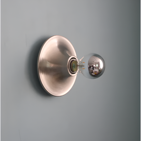 Wall Light with Bauhaus Curve and Exposed Bulb Design