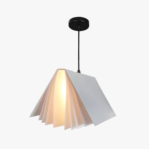 Pendant Light with Folded Book-Shaped Shade