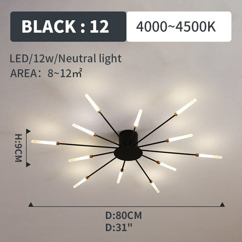 Starburst Multi-Arm LED Ceiling Light