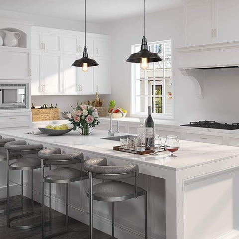 Industrial Iron Pendant Light for Dining Room and Restaurant Lighting