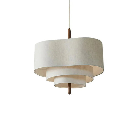 Layered Fabric Japandi Pendant Light for Dining and Living Room Decor
