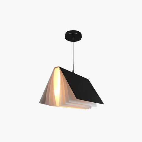 Pendant Light with Folded Book-Shaped Shade