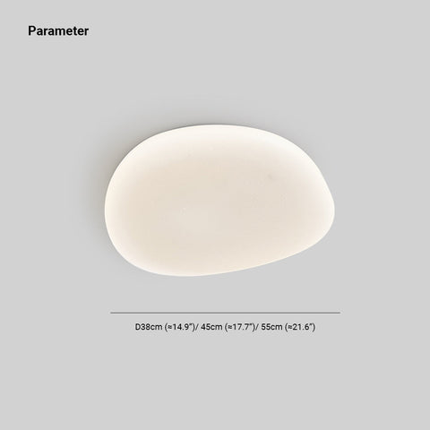 Pebble-Shaped LED Flush Mount Ceiling Light for Bedrooms and Bathrooms