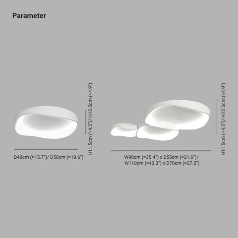 Modern Wave LED Ceiling Light for Living Rooms, Bedrooms, and Dining Areas