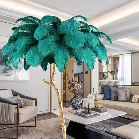 Feather Floor and Table Lamp for Bedrooms and Decorative Living Spaces