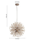 Wood Bead Starburst Pendant Light with Multiple Bulbs — product view