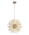 Wood Bead Starburst Pendant Light with Multiple Bulbs — product view