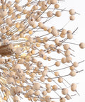 Wood Bead Starburst Pendant Light with Multiple Bulbs — product view