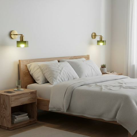Bauhaus Glass Wall Sconce for Bedroom and Hallway Accent Illumination
