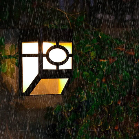 Solar LED Outdoor Wall Lights with Automatic Dusk Lighting, Set of Two