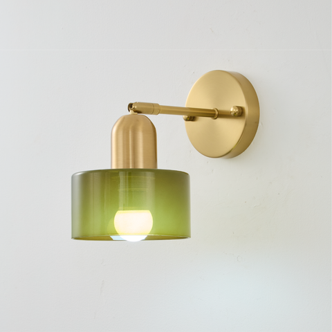 Bauhaus Glass Wall Sconce for Bedroom and Hallway Accent Illumination