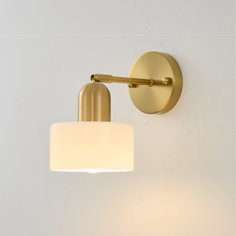 Bauhaus Glass Wall Sconce for Bedroom and Hallway Accent Illumination