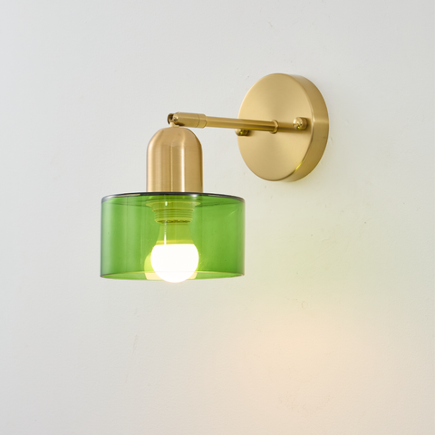 Bauhaus Glass Wall Sconce for Bedroom and Hallway Accent Illumination