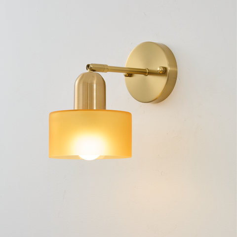Bauhaus Glass Wall Sconce for Bedroom and Hallway Accent Illumination