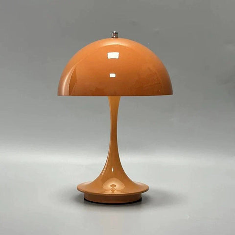 Cordless Table Lamp with Dome Shade and Adjustable Brightness