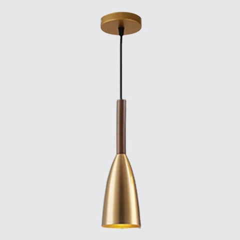 Nordic Wood and Aluminum Pendant Light for Kitchen Islands and Bedsides