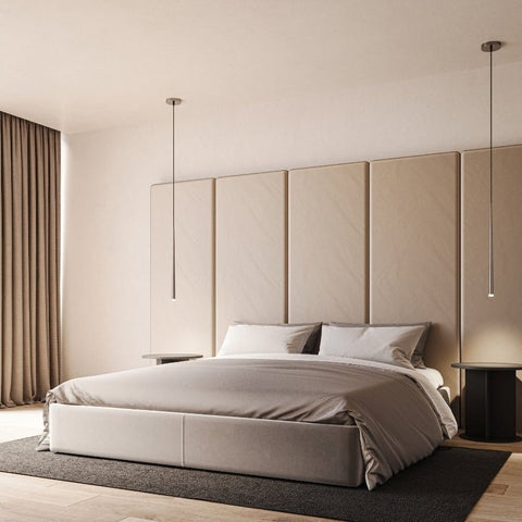 Slim Tapered LED Pendant Light with Metal Body and Minimalist Modern Design