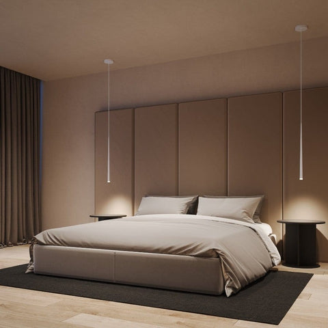 Slim Tapered LED Pendant Light with Metal Body and Minimalist Modern Design