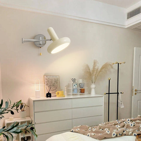 Iron Swing-Arm Wall Sconce with Directional Shade
