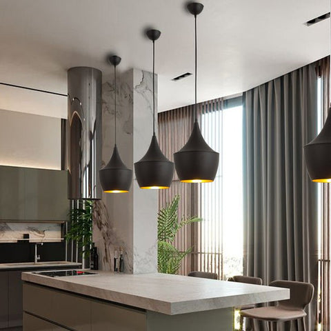 Retro Metal Pendant Light for Kitchen, Dining, and Restaurant Lighting