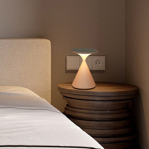 Modern Cordless LED Hourglass Table Lamp with Rechargeable Battery