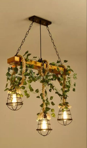 Rustic Wood Beam Pendant Light for Kitchen Island and Dining Room