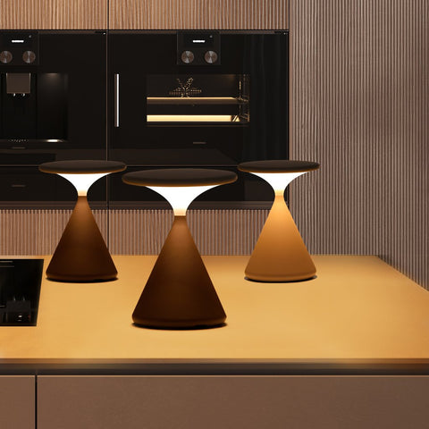 Modern Cordless LED Hourglass Table Lamp with Rechargeable Battery