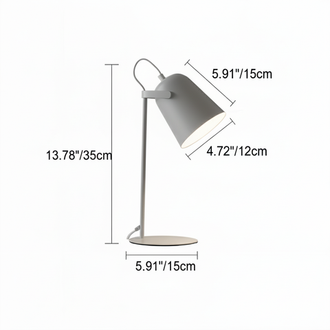 Scandinavian Adjustable Iron Desk Lamp for Reading and Workspace Lighting
