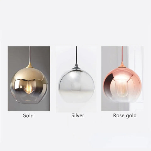 Modern Glass Globe Pendant Light for Dining Rooms and Kitchen Islands